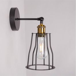 SKD-W1000 Aplique de Pared Artux de Metal Estilo Industrial Retro para Bombillas LED Filamento - Iluminación Interior, Hogar y Negocio