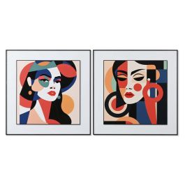 DKD Home Decor Cuadro Moderno Mujer Abstracto Multicolor Aluminio MDF 80x80x3.5 cm Pack 2 Unidades Precio: 146.4999998. SKU: B17EBFSKC7