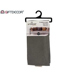 Giftdecor Funda Cojín con Cremallera 60x60 cm Antracita - Poliéster y Algodón (24 Unidades) Giftdecor Funda Cojín con Cremallera 60x60 cm Antracita - Poliéster y Algodón (24 Unidades)
