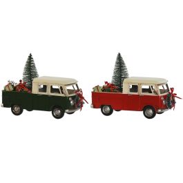 Vehiculo Decoracion Navidad Tradicional DKD Home Decor Verde Rojo 12 x 19 x 26.5 cm (2 Unidades) Precio: 48.50000045. SKU: B15QS42EBS