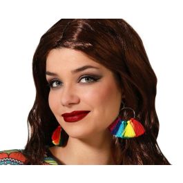 Pendientes Aro Flecos Multicolor Mujer Adulto para Looks Boho, Festivales de Verano y Disfraces Hippies Precio: 1.88999943. SKU: B1EL4NBKH3