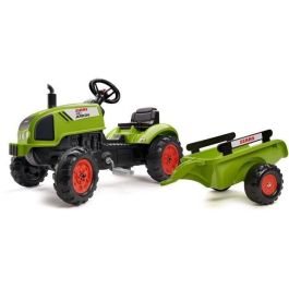 Tractor de pedales FALK Claas con remolque Tractor de pedales FALK Claas con remolque
