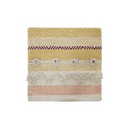 Funda de cojín DKD Home Decor Multicolor Flecos Boho (60 x 60 x 2 cm)