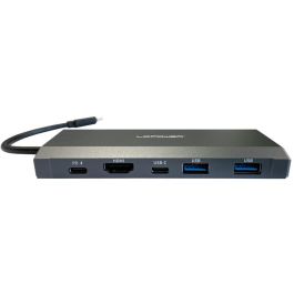 LC-Power LC-HUB-C-MULTI-7-M2 Hub USB-C a 2xUSB-A/2xUSB-C/HDMI, 5000Mbit/s, 100W PD, Aluminio