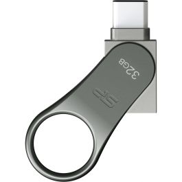 Silicon Power USB-Stick C80 32GB USB3.0 Plateado Tipo C-Ready Dual USB-A/USB-C