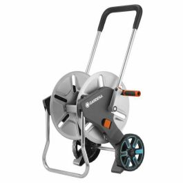 Gardena AquaRoll M Carrete de Manguera con Ruedas de Metal, para manguera hasta 60m (13mm) / 50m (15mm), con Kick & Stand