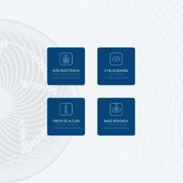 DAEWOO Ventilador de Torre 90W Alta Velocidad, 12 Pulgadas / 30 cm, Base Redonda, Negro