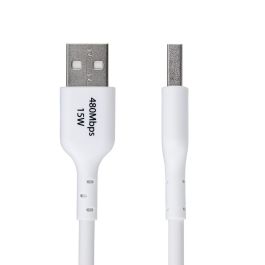 Cable USB Startech USB2AC3MNCWHE Blanco 3 m Cable USB Startech USB2AC3MNCWHE Blanco 3 m