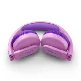 Philips Auriculares Inalambricos TAK4206PK/00 para Niños, Bluetooth, Micrófono, Rosas, 28h Batería, Luces LED, Control Parental