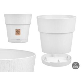 Maceta Plastico 30 Cm Ethica Blanca Stefanplast (6 Unidades)