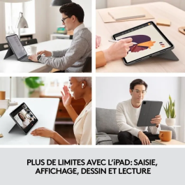 Logitech COMBO TOUCH IPAD AIR PRO 12.9 Teclado y Estuche para iPad Air y iPad Pro 12.9 con Trackpad y 4 Modos de Uso
