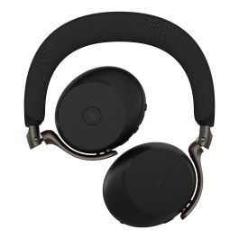 Jabra Evolve3 75 Auriculares con Micrófono para Oficina y USB Link 390a para Microsoft Teams - Negro