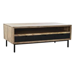 DKD Home Decor Mesa Centro con 3 Cajones, Madera de Mango y Metal, Color Negro y Marrón Claro, 120x60x45 cm Precio: 419.95000036. SKU: B12HECCHG2