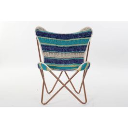 Sillon Indio DKD Home Decor Azul Marino 65 x 90 x 74 cm