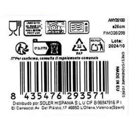 La Mediterranea Plato Llano Anya Monaco Brillo Ø26 cm (6 Unidades)