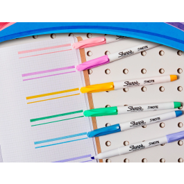 Sharpie S-Note Rotulador Permanente Punta Biselada Blister 20 Unidades Colores Surtidos
