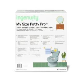 Ingenuity ING0074451998735 Inodoro Infantil Mini con Reductor, Descarga Musical y Compartimento para Toallitas Integrado, Verde