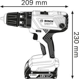 Bosch Professional GSR 18 V Percusión Taladro de perforación + 1 batería 2.0AH + 1 4AH Batería + Gal Charger en L Case