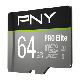 PNY Tarjeta MicroSDXC PRO Elite 64 GB Clase 10 UHS-I U3 Velocidad de Lectura 100 MB/s