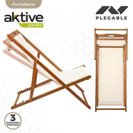Hamaca Aktive Blanco Madera de acacia 59 x 100 x 94 cm Hamaca Aktive Blanco Madera de acacia 59 x 100 x 94 cm