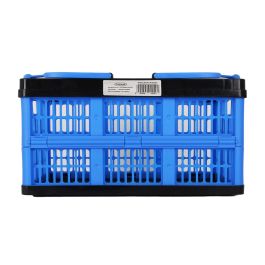 Inde Caja Plegable con Asas 16L Azul/Negro 39x25.5x21 cm (10 Unidades)
