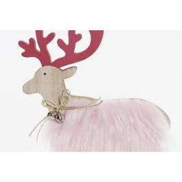 Figura Navidad Alpina DKD Home Decor Beige Rosa 5 x 16 x 23 cm (4 Unidades)