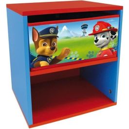 Fun House Mesita de noche Pat Patrol infantil de MDF lacado con cajón, 33x30x36 cm, para niños y niñas a partir de 3 años