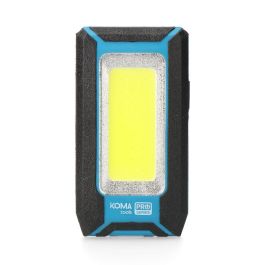 Koma Tools Linterna LED Recargable Profesional 10W 500 Lumens, Batería 3400 mAh, Función Power Bank, IP44, con Gancho e Imán, Autonomía 8h, Color Azul/Negro