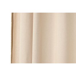 DKD Home Decor Cortina Cottage de Algodón y Yute Natural 260 x 140 cm (2 Unidades)