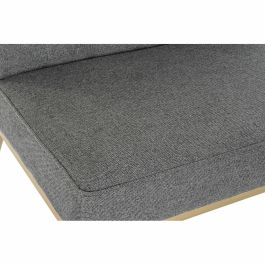 DKD Home Decor Sillón Urban Desmontable Bicolor Gris Oscuro Marrón de Lino y Abeto, Ancho 80 x Largo 66 x Alto 72 cm, Altura asiento 45 cm