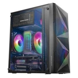 Mars Gaming MC-ME Torre Mini PC Gaming, Micro-ATX/Mini-ITX, Cristal Templado, 2 Ventiladores FRGB, Rejilla MESH
