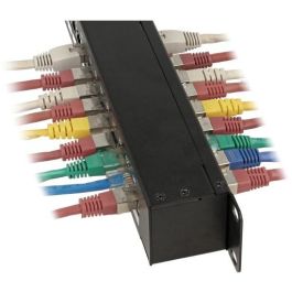DeLOCK 43295 Patchpanel de Acoplamiento 19" 24 Puertos Cat.6 para Redes, Montaje en Rack 1U, Negro
