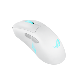 ASUS ROG 90MP04A0-BMUA10 Ratón Gaming Keris II Origin Blanco para Diestros Óptico Tri-Modo 42000 DPI Multi Color 6 Botones