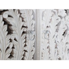 Giner y Colomer Armario de Madera de Mango Blanco Envejecido 180x90x40 cm