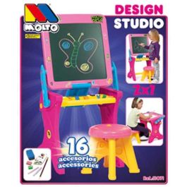Molto Pupitre Infantil Pizarra de Tiza y Escritorio Rosa 90 cm de Plástico con 16 Accesorios Educativos, para Niños y Niñas 3+ Años Precio: 47.49999958. SKU: S2405069
