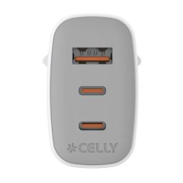 Cargador de Pared Celly UPTC1USB2USBC65 Blanco