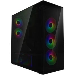 ARCTIC Xtender VG Midi Tower PC, Negro, con ventana y montaje GPU vertical, EATX, Metal, Vidrio templado, Gaming
