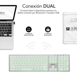 Subblim Teclado Bluetooth/2.4G Master Iluminado RGB, Conexión Triple, Compatible con Mac/iOS/Windows/Android, Teclas Cóncavas, Referencia SUBKB-3MIE300 Subblim Teclado Bluetooth/2.4G Master Iluminado RGB, Conexión Triple, Compatible con Mac/iOS/Windows/Android, Teclas Cóncavas, Referencia SUBKB-3MIE300
