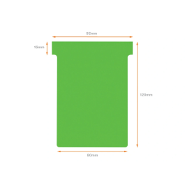 Nobo T-Card Ficha para Plannings de Cartulina 170 gr Color Verde Pack 100 Unidades