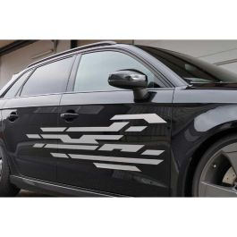 Foliatec FO33981 Pegatina para Coche Diseño Street Blanco, PVC, Resistente a la Intemperie, Fácil Aplicación, 35x150cm (2 piezas)