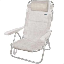 Silla playa aluminio plegable 5 posiciones 48x46x84 cm con cojin mas asa. Silla playa aluminio plegable 5 posiciones 48x46x84 cm con cojin mas asa.