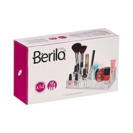 Berilo Organizador 14 Huecos Transparente 22.3x7.2x12.7 cm