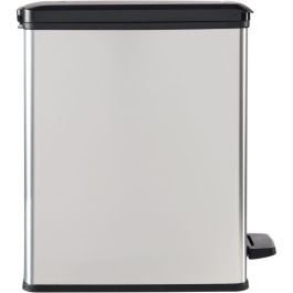 Papelera Slim - SLIM BIN - CURVER - 25L - Diseño compacto - 41 x 27 x 55 cm - Gris metalizado