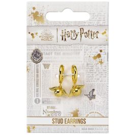 THE CARAT SHOP Pendientes Harry Potter Snitch Dorada Aros Inspirados en Quidditch Sin Níquel
