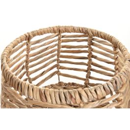 DKD Home Decor Cesta Balines Set de 2 Fibra Natural 48 x 48 x 33 cm