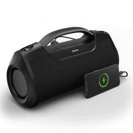 Hama Altavoz Soundbarrel Negro - Sonido Potente, Bluetooth 5.0, Resistente al Agua IPX6, Batería de 12h