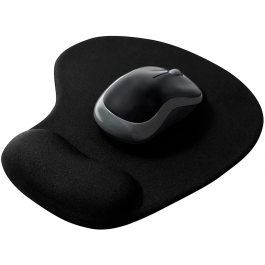 Q-connect Alfombrilla para Ratón con Reposamuñecas de Gel Color Negro 190x230x20 mm