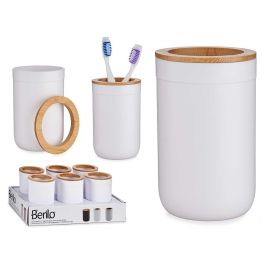 Portacepillos Blanco Con Tapa Bambu Berilo 7X11CM (12 Unidades) Precio: 25.5899996. SKU: B1CJX9LDD2