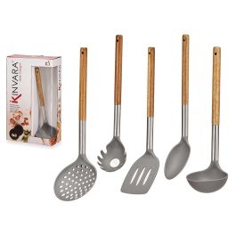 Set 5 Utensilios Cocina Kinvara - Nylon, Acero Inoxidable, Madera Acacia - 8.5x35x20.5 cm (6 Unidades) Precio: 76.7900001. SKU: S3600780