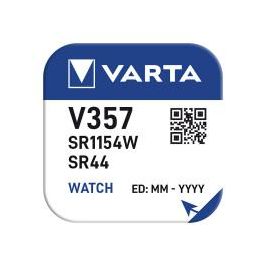 Micro pila de boton varta sr44 - v357 silver 1,55v (blister 1 unid.) ø11,6x5,4mmmicro pila de boton silver varta sr44 - v357 1,55v (blister 1 unid.) ø11,6x5,4mm (diámetro/alto)